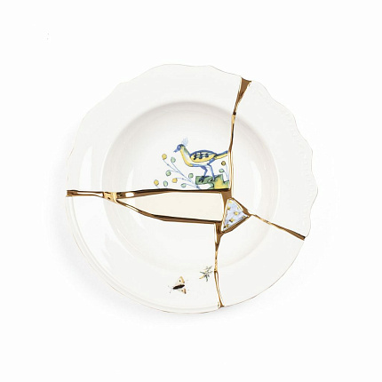 Фото - Тарелка глубокая Seletti Kintsugi 09621, 22 cm - KOMODO STUDIO HOME