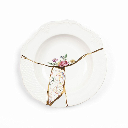 Фото - Тарелка глубокая Seletti Kintsugi 09623, 22 cm - KOMODO STUDIO HOME