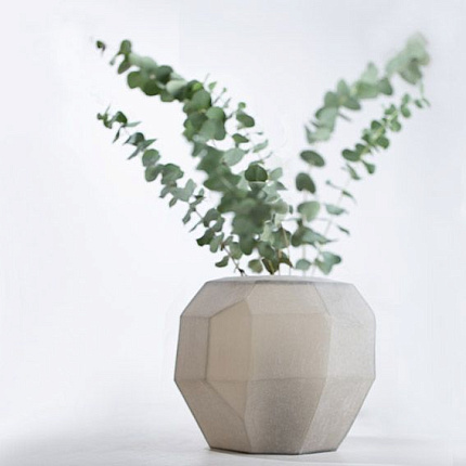 Фото - Ваза Guaxs CUBISTIC ROUND, дымчато-серый - KOMODO STUDIO HOME