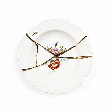Фото - Тарелка глубокая Seletti Kintsugi 09622, 22 cm - KOMODO STUDIO HOME
