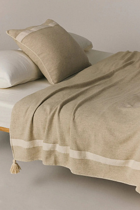 Фото - Плед Pirene Бежево-Белый 150*220 Buldans - KOMODO STUDIO HOME